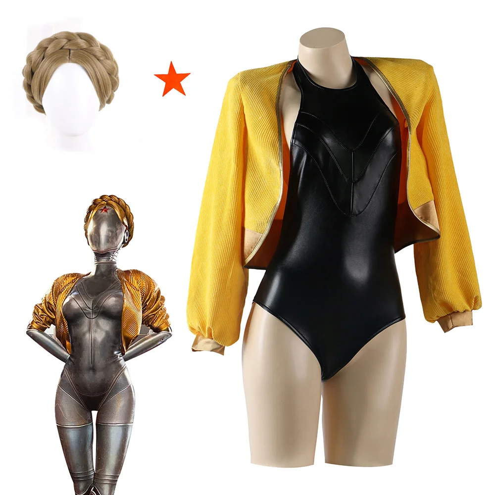 

Game Atomic Heart Female Robot Dixie Cosplay Costume Dixie Teddy Uniform Coat Outfit Party Costumes Cosplay Full Set