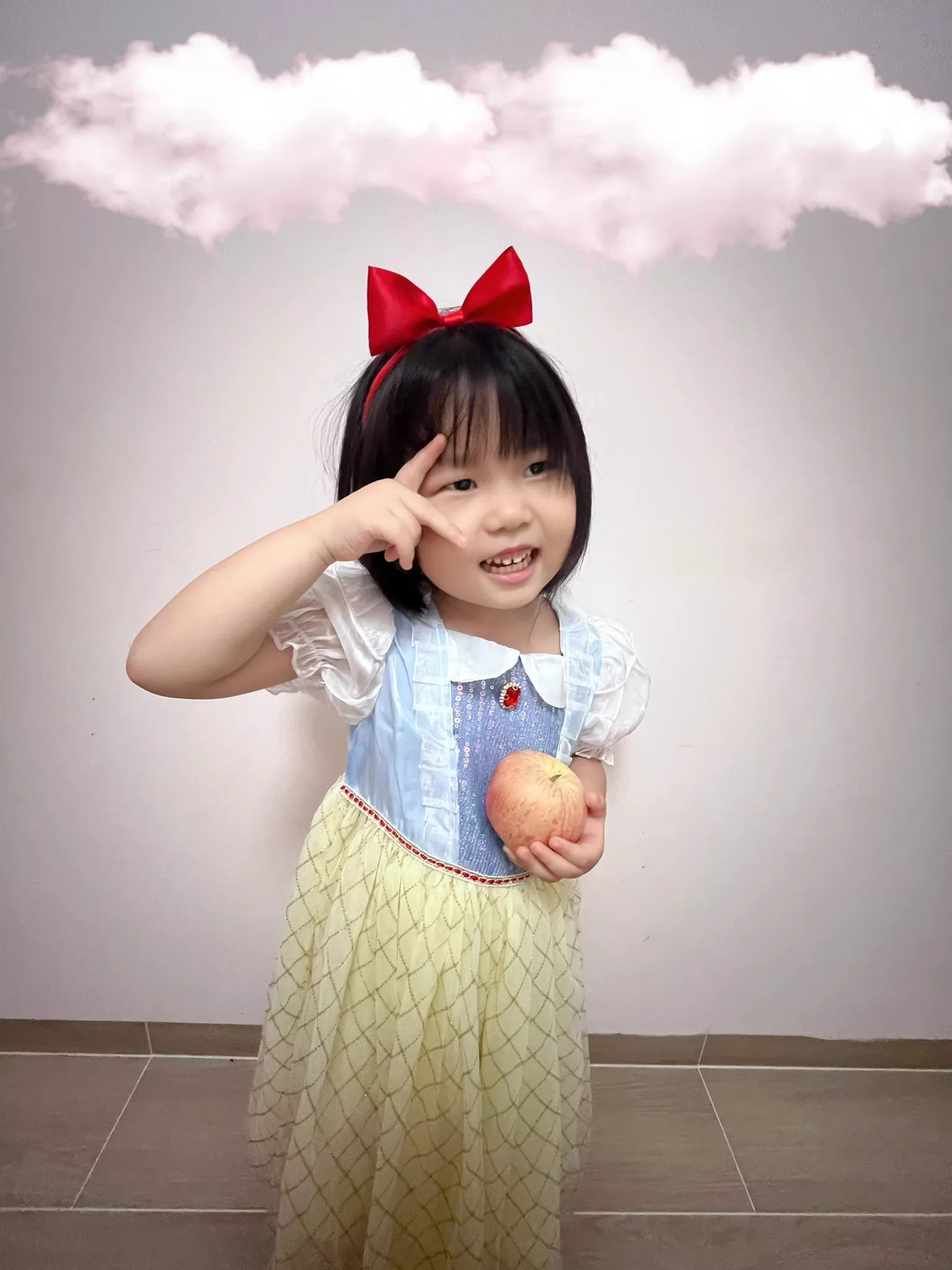 Sommerkleid Mädchen Kleid gedruckt Kleid Schnee wittchen Prinzessin Kleid Temperament flauschige Gaze Kleid kleines Mädchen Geburtstags kleid