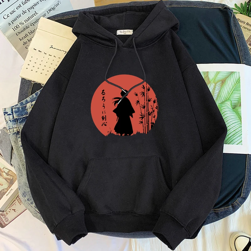 Rurouni Kenshin Sweatshirt Himura Samurai Japanese Anime Hoodie Men Pullover Manga Graphic