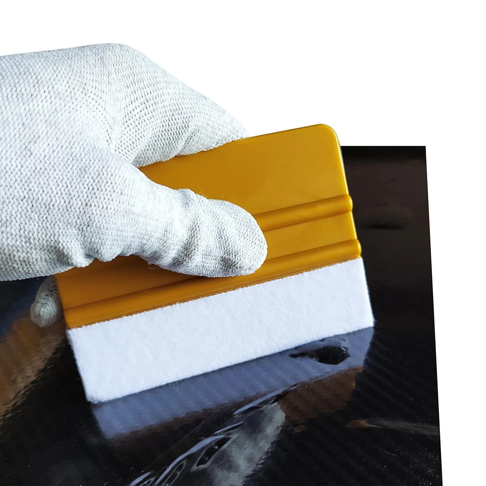 Gold Wildleder Filz Rakel Vinyl Auto Wrap Carbon Faser Folie Wolle Schaber Fenster Tönung Werkzeuge Aufkleber Haushalts Reiniger A02 – Detail 9