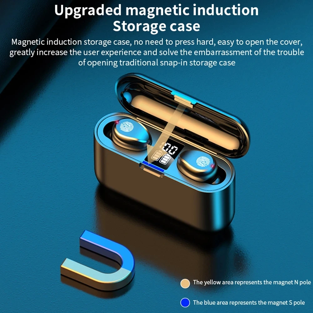 Description Picture 2 of itemBluetooth 5.1 TWS Earphones Wireless Headphone Stereo Headset Sports Waterproof Earbuds Headsets for Samsung Galaxy A52s Oppo