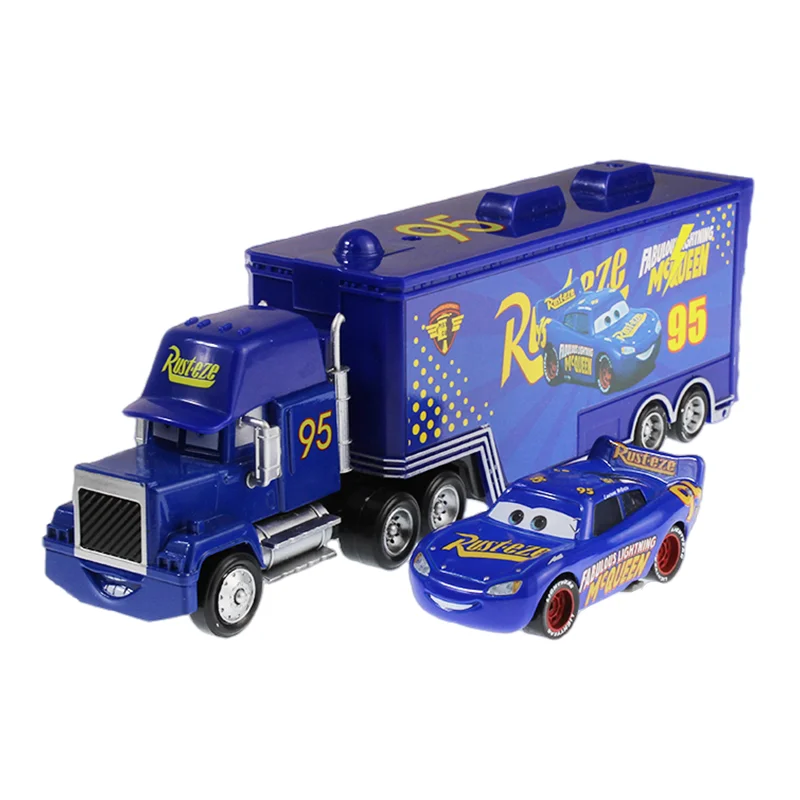 Disney Pixar Cars 2 3 Toys Lightning McQueen Jackson Storm Mack Uncle Container Truck Diecast Model Car Toy Childrenr Gift