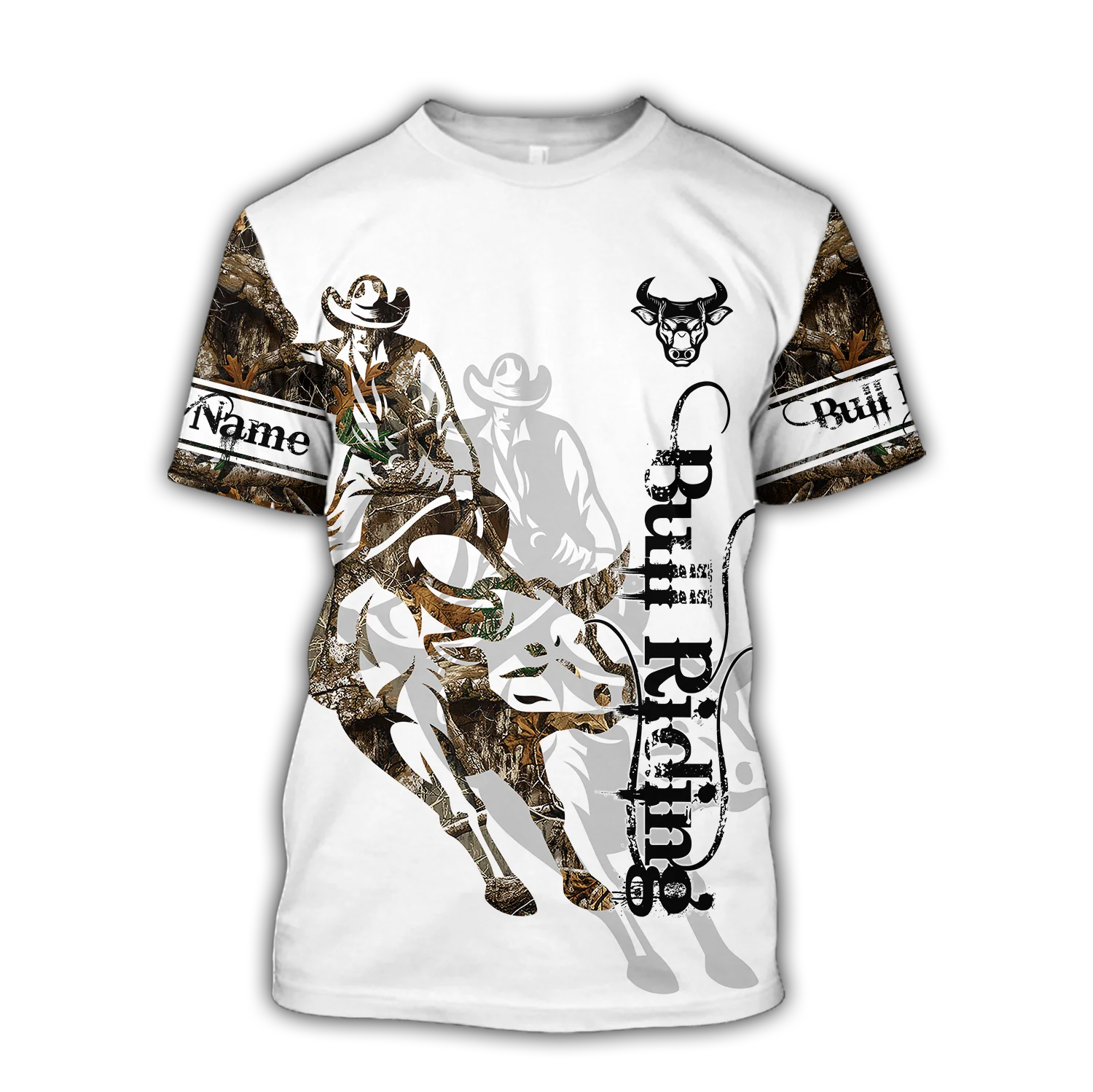 2022 sommer Mode herren t shirt Personalisierte Name Bull Reiten Tattoo 3D Gedruckt Unisex T-shirt straße Beiläufige sport T-shirt DW45 – Detail 25