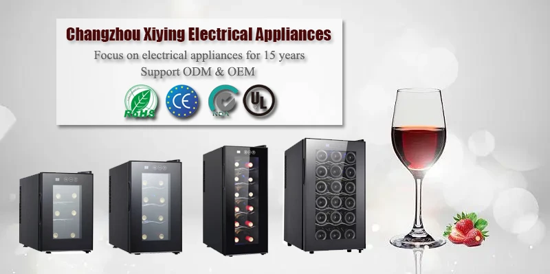 Wine Cooler 8 Bottles Refrigerator Wine Cabinet 22L Fridge Freestanding 6