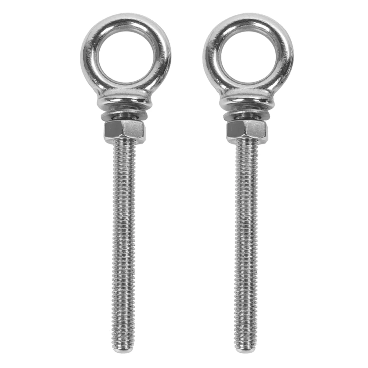 

Durable Stainless Steel Lifting Eye Bolts with Nuts Swing Eyebolts Ring Hook Bolt Screw Fasterners (M10*100/M8*80/M6*60 - 316)