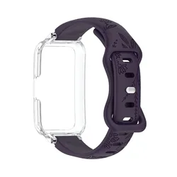 Sunflower Engraved Strap and Case Set - Breathable Multi - Color Unisex Kit - FOR HUAWEI BAND 10 (Purple)