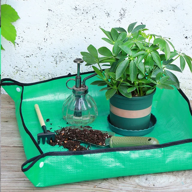 32/50 Cm -Es Ültetési Szőnyegen Kertész Cserepes Szőnyeg Kertészkedés Vízálló, Összecsukható Edény Szőnyegátültetés - Image 5