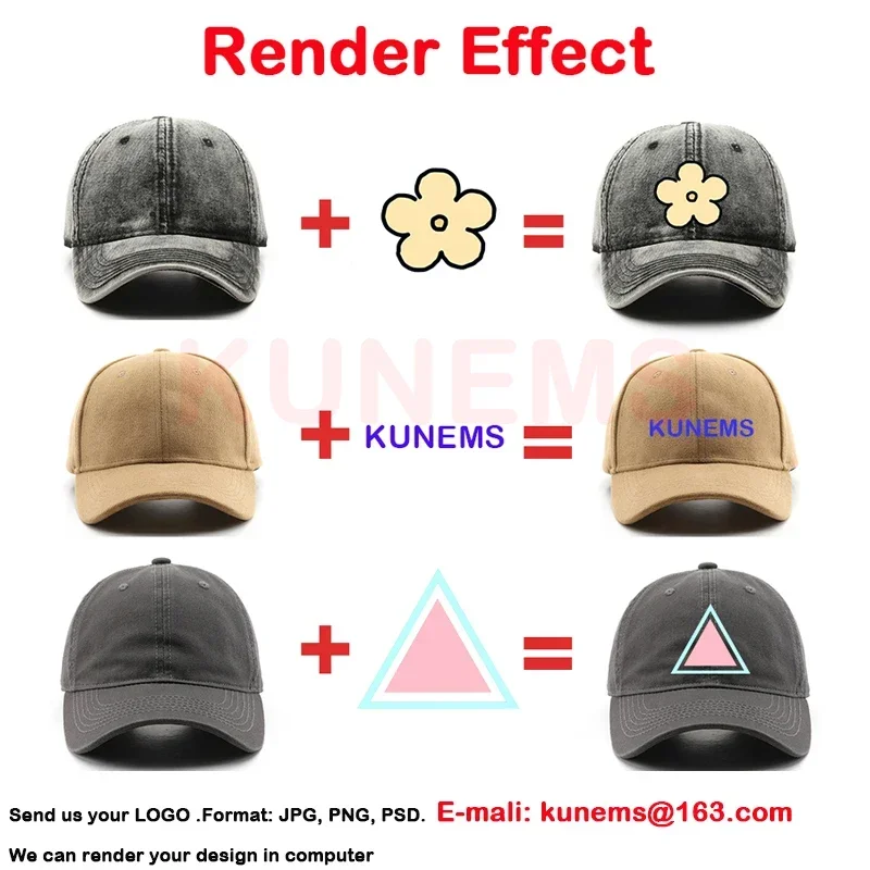KUNEMS Custom Bucket Hat Logo Print Cotton Big Head Fisherman Hat for Men and Women Brand Design Embroidery DIY Summer Unisex 4