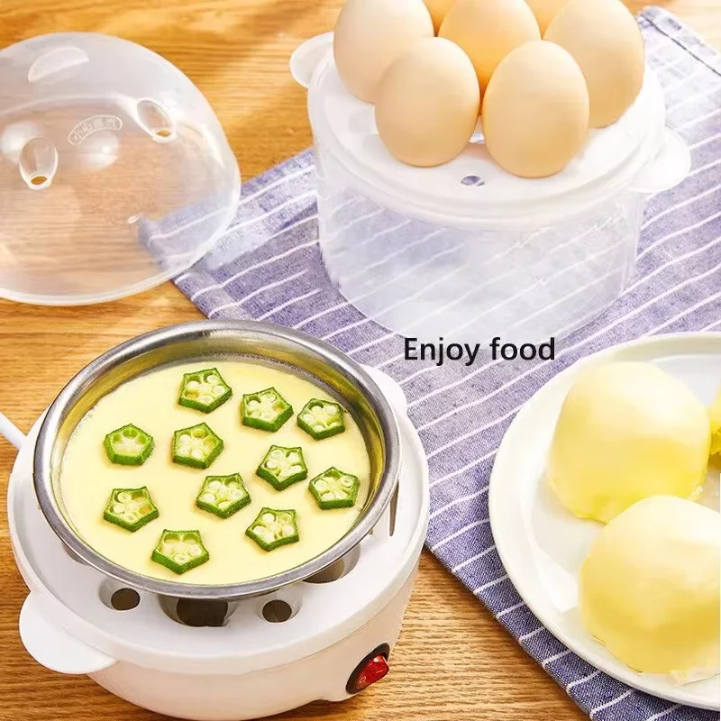 Egg Cooker Multifunctional Electric Egg Boiler Double Layers Cooker Mini Steamer Poacher Kitchen Cooking Breakfast Machine