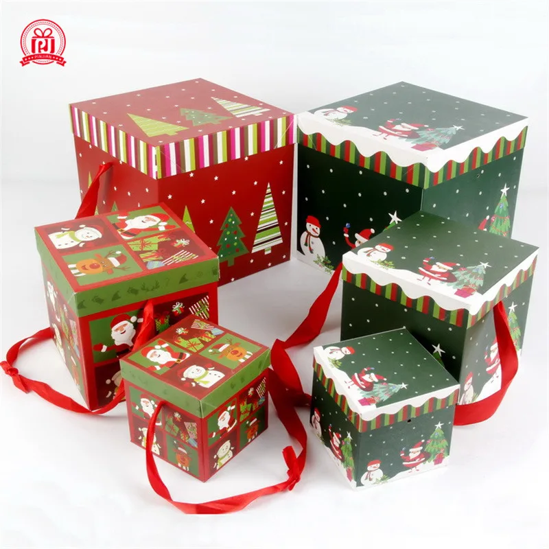Personalized Christmas Eve Foldable Gift Box - Holiday Party Favor & Present