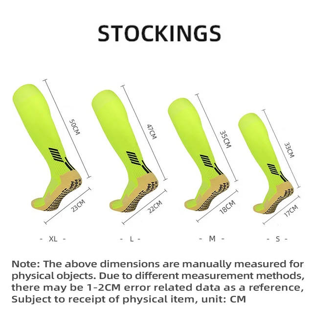 Professional Anti-Slip Soccer Knee High Socks Adult Kids Rubber Block Towel Bottom Long Football Hockey Sports Grip Socks Unisex 3