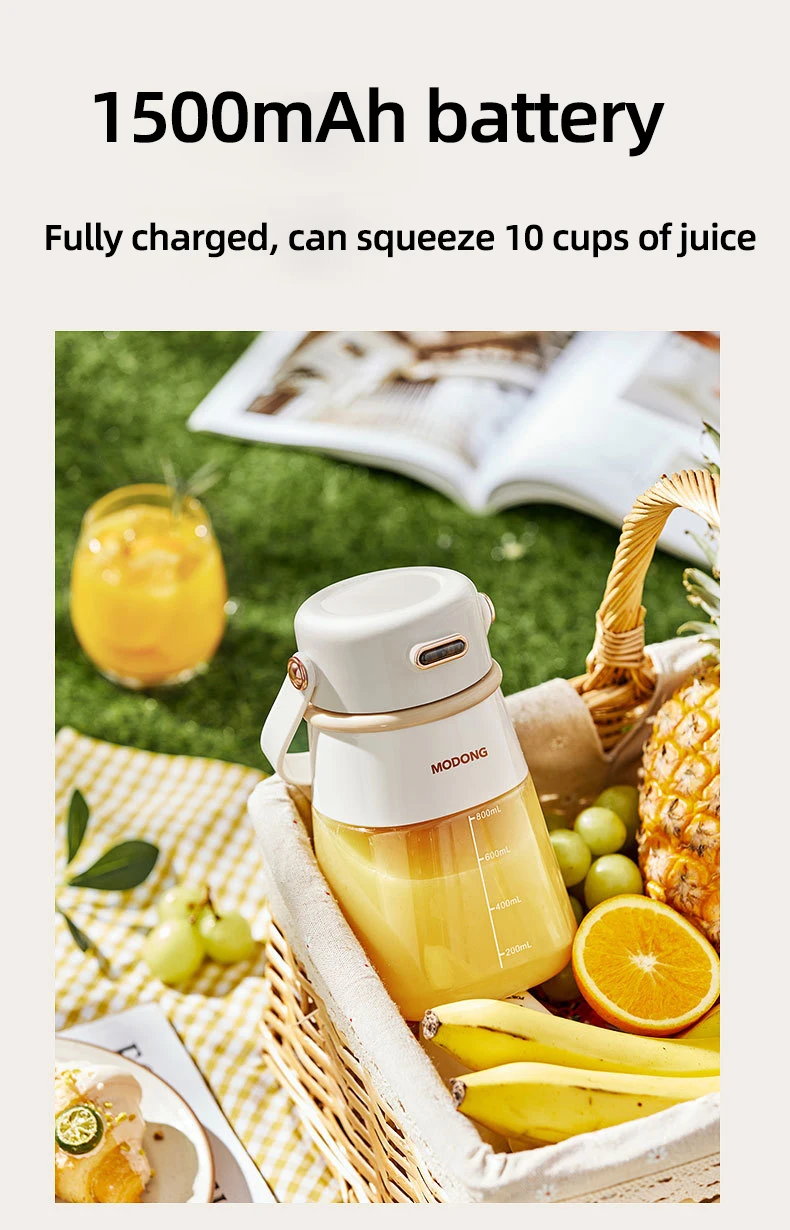 500ml Electric Juicer Portable Smoothie Blender Juicing Cup Wireless Fruit Mixers Orange Squeezer Juice Maker 1500mAh