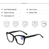 Ahora Oversized Transparent Reading Glasses Anti Blue Light Blocking Presbyopia Computer Eyewear +1.25+1.75+2.0+2.25+2.5+2.75 6
