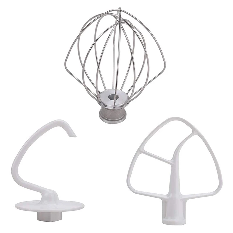 K45Dh Gancio Per Pasta K45B Battitore Piatto Rivestito K45Ww Wire Whip Adatto Per Robot Da Cucina Con Ciotola Da 4,5 Qt 5 Qt Per Aiuto In Cucina