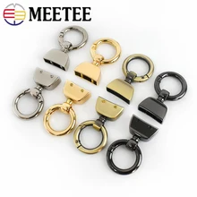 

Meetee 5/10Pcs 20/25mm Spring Ring Keychain Wear Cord Webbing Screw Bell Buckle Decorative Connection Hook Buckles DIY Accessory