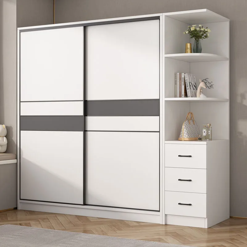 

Clothes Storage Drawers Wardrobe Cabinets Handle Sliding Doors Wardrobe Pole Dividers Luxury Women Muebles Para Hogar Furniture
