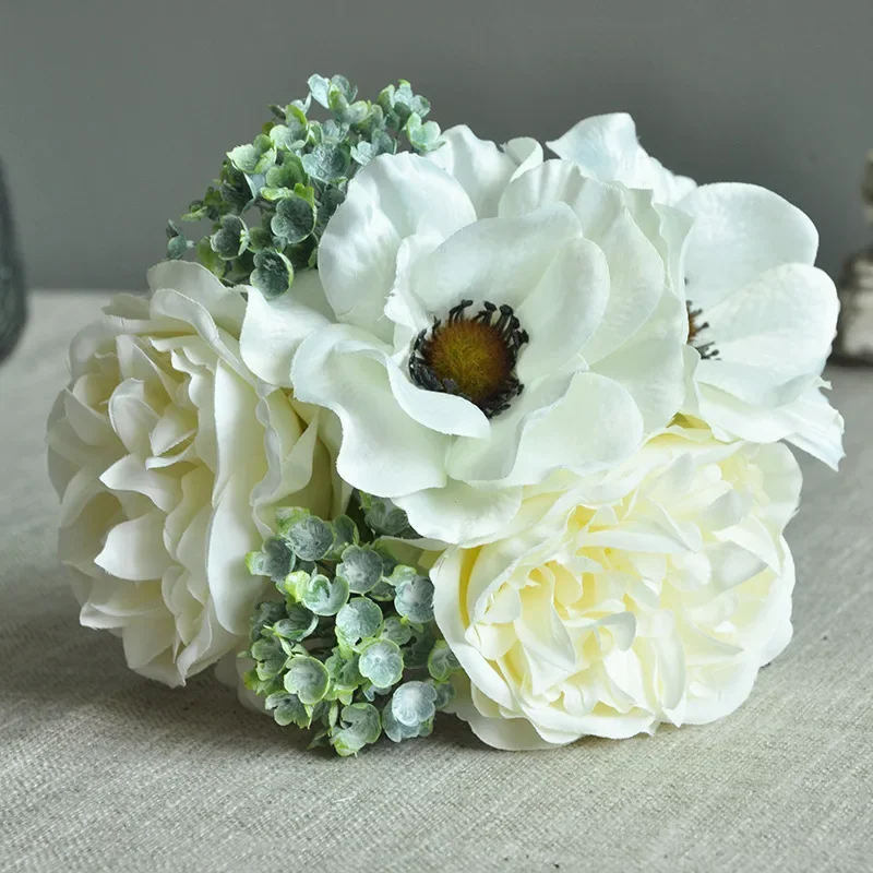 Künstliche Blumen, Pfingstrosen, Hochzeitsdekoration, Handsträuße, Dekoration für Zuhause, Wohnzimmer, Fotografie-Requisiten, künstliche Blumen