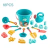 18PCS Children's Beach Toy Car Set Shovel Sand Digging Set Outdoor Beach Play Sand Beach Bucket Set 2