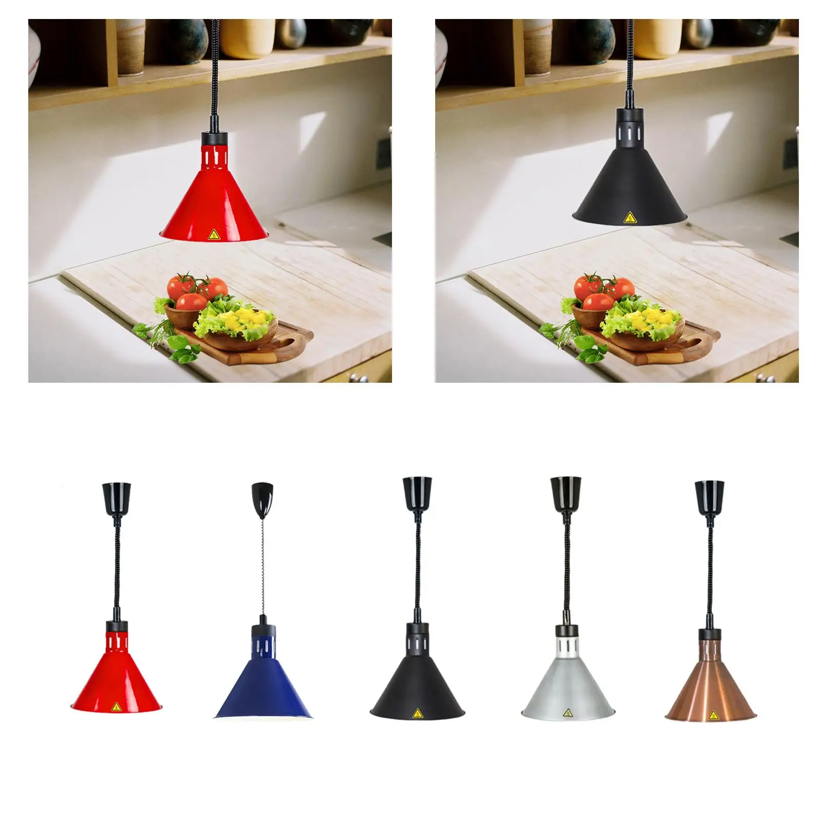 Food Warmer Light 275W E27 Buffet Warming Lamp Food Warming Lamp for Buffetfried Chicken Cafeteria Kitchen Restaurant Fried Food 3