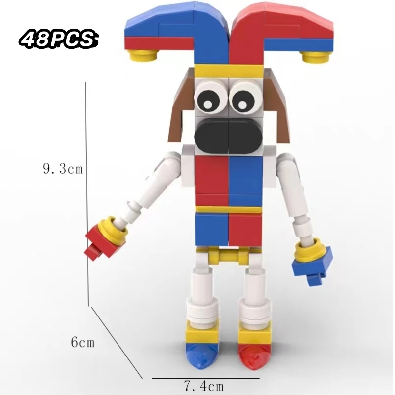 MOC 7 Set The Amazing Digital Circus Building Blocks Pomni Jax Cartoon Film Television Digital Circus Toy For Kid Christmas Gift