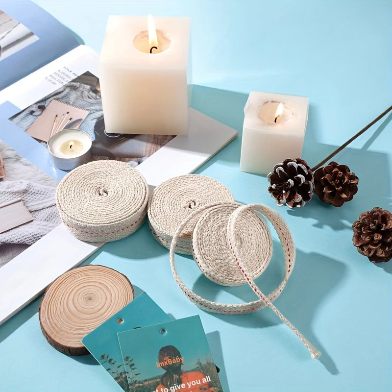 Handmade Braided Cotton Wick Kerosene Lamps Wick Replacement Oil Lamps Candle Burners Durable Emergency Lighting Fuel Accessory