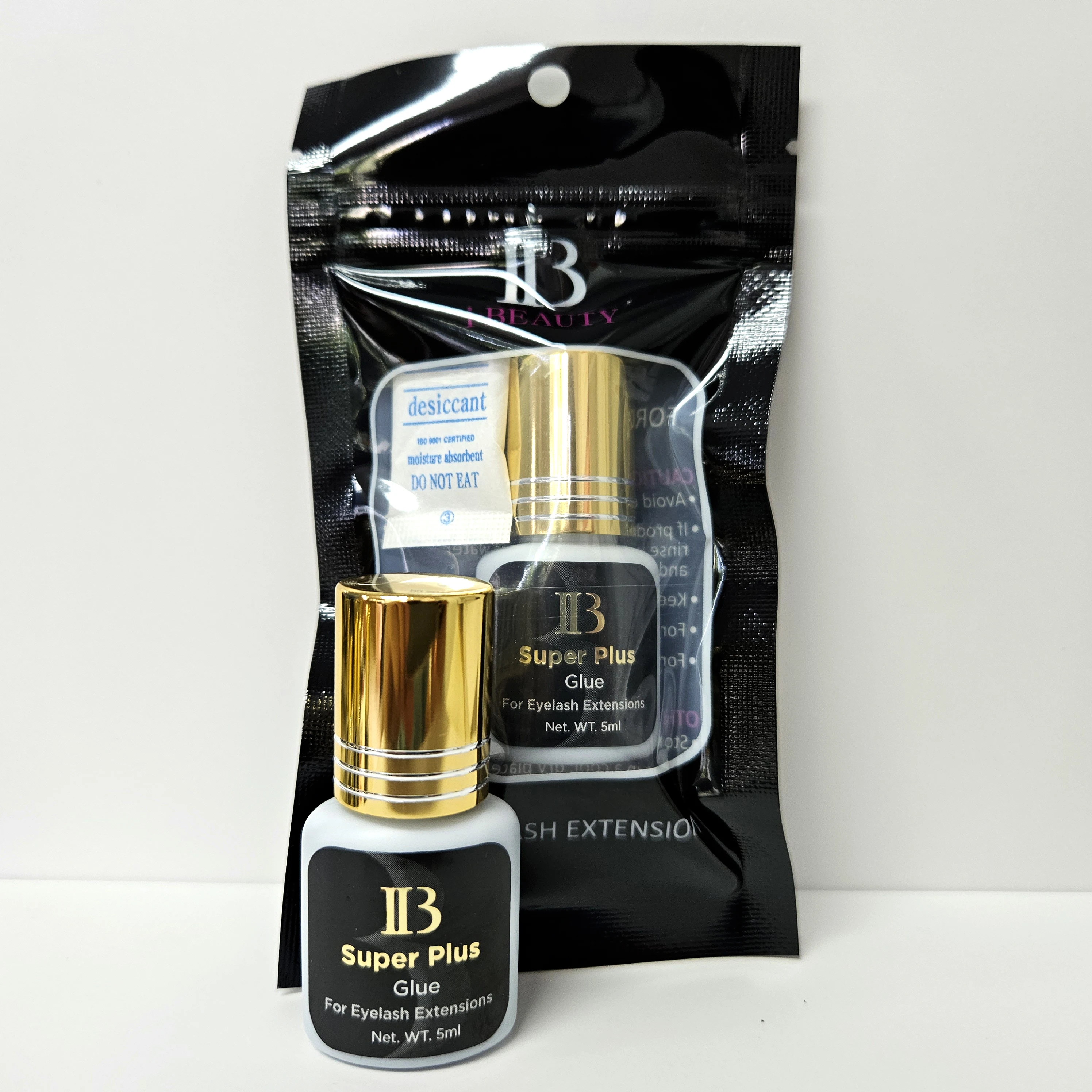 5/10 Bottles wholesale IB Super Plus Glue i beauty Eyelash Extension Gold Cap 5ml 1-2Seconds Fast Dry Original Korea Lash Glue 2