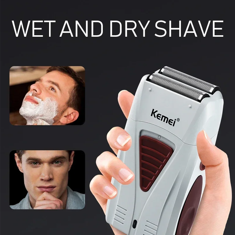 Kemei KM-3382 Men's Electric Shaver  USB Charging Shaving Machine Cordless Shaver Male Professional Hair Clipper Shaved Head 5