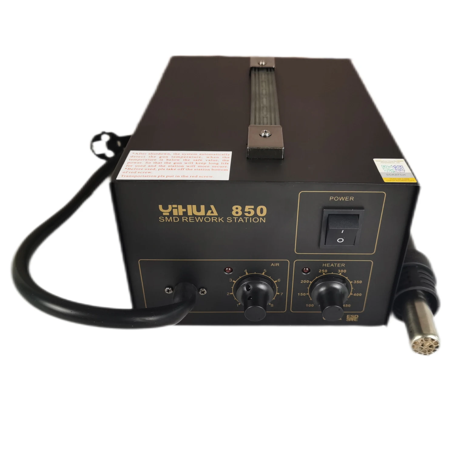 YIHUA 850 3 Nozzles Lead free Hot Air Soldering Station SMD Rework Station With Heat Gun