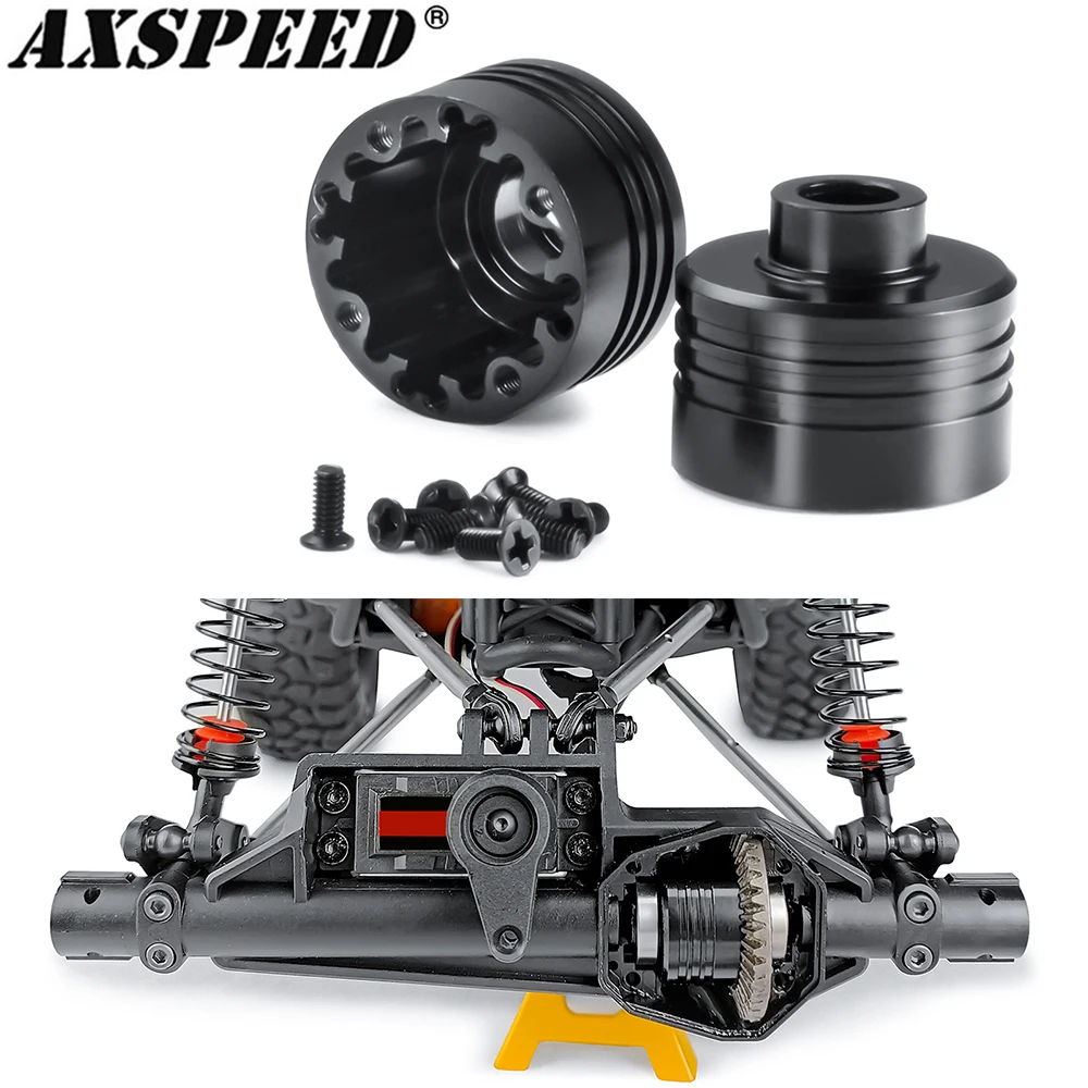 

AXSPEED чехол с алюминиевой осью для коробки передач, центральный дифференциальный корпус для Axial RBX10 AXI03005 1/10 обновленные детали для радиоуправляемого гусеничного автомобиля
