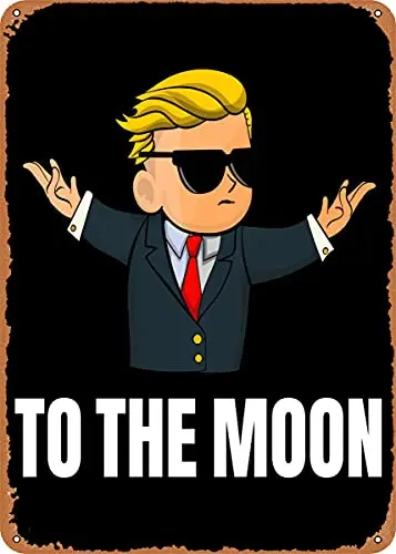 

Wallstreet Bets Moon Vintage Look Metal Sign Patent Art Prints Retro Gift 8x12 Inch