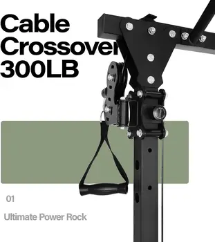 Fitness Drone1 Power Cage - Multi-Function Power Rack for Home Gym, Squat Rack with Pull-up Bar, Cable Crossover System, J-Hooks 2