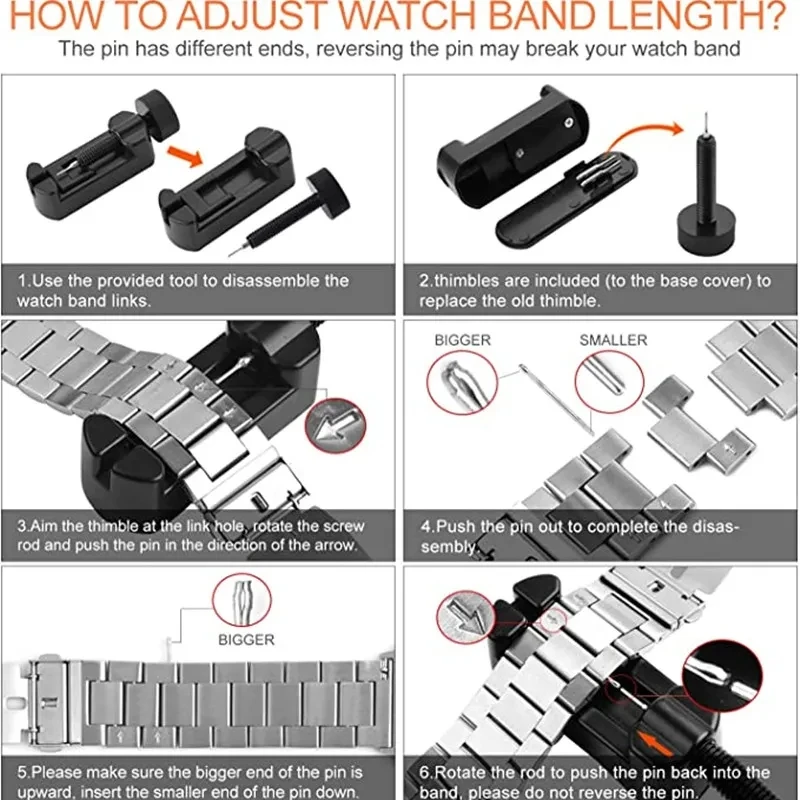 Stainless Steel Smartwatch Strap Replacement - Versatile 20mm/22mm Band
