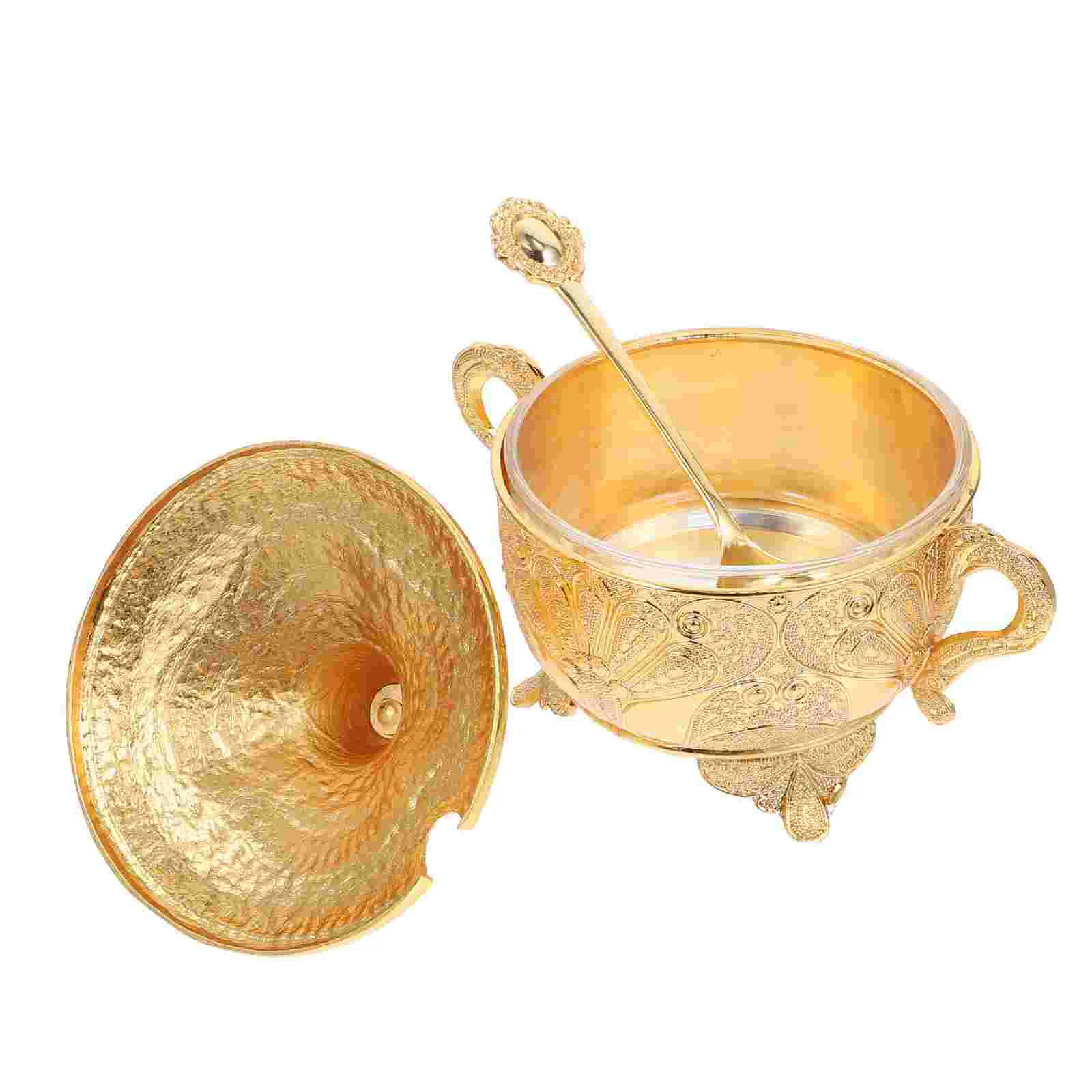 

Accessories Spice Jar Spices Gold Jars with Lid Zinc Alloy Practical Kitchenware