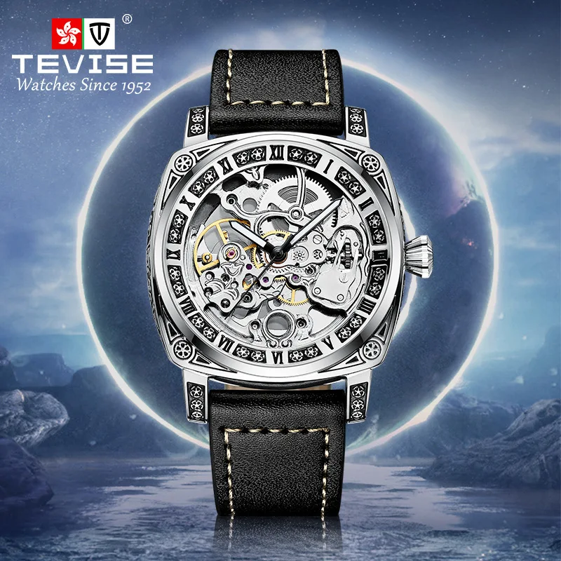 

Tevise Swiss High-End Internet Celebrity Mechanical watch Movement Waterproof Famous luxury Good-looking Light