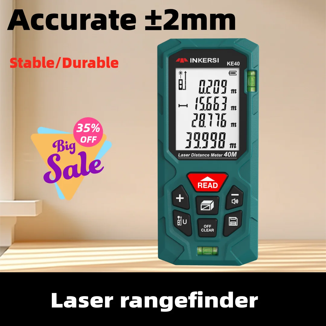 INKERSI Laser Rangefinder Professional Long-Distance Fast Response Durable Stable Measuring Tool