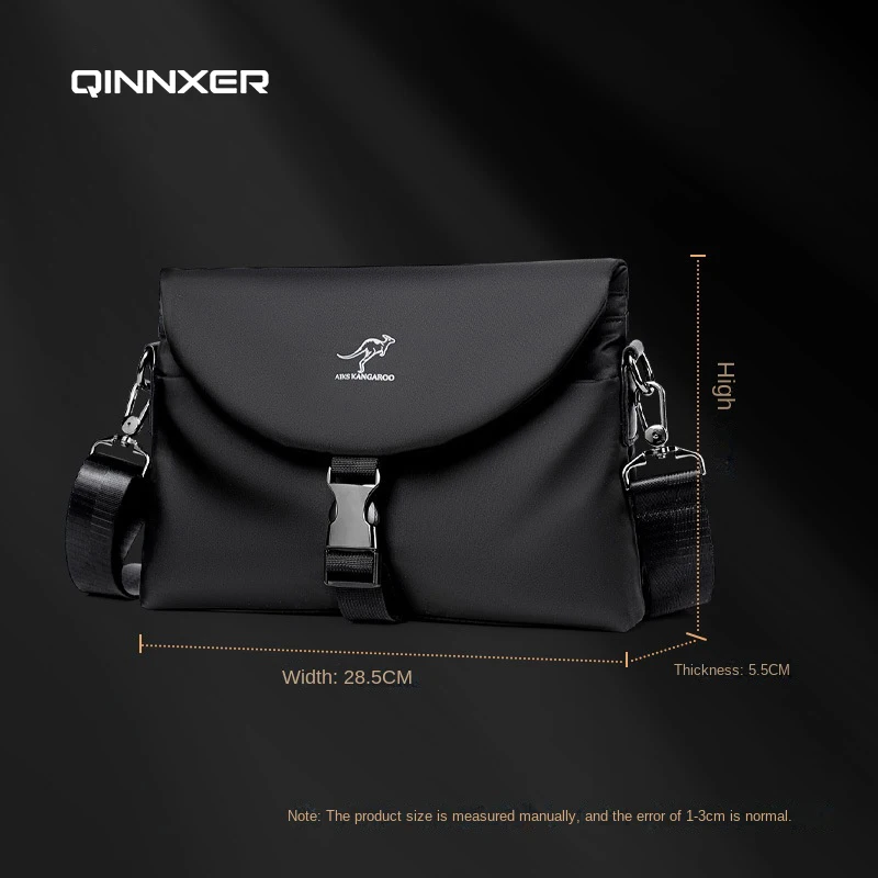 QINNXER Crossbody men's casual sports backpack cycling chest bag messenger bag trendy label small hanging Men's one shoulder bag