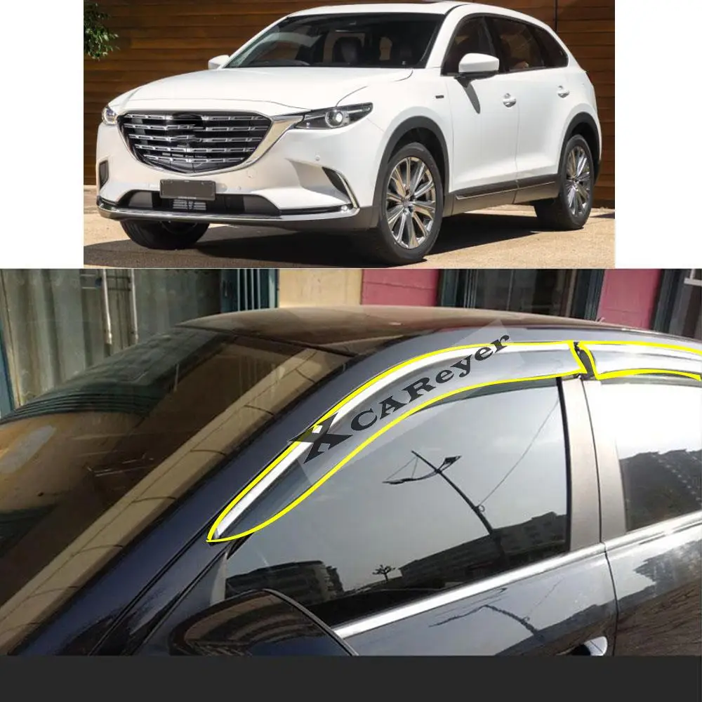 For MAZDA CX-9 CX9 Car Body Styling Sticker Plastic Window Glass Wind Visor Rain/Sun Guard Vent