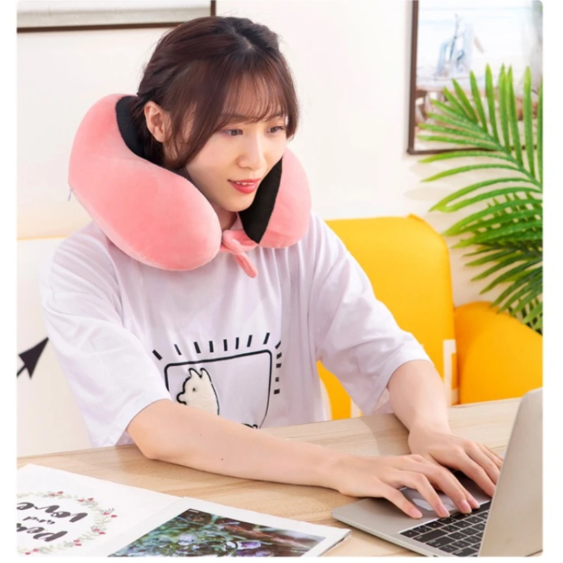 Description Picture 5 of itemU Shaped Memory Foam Neck Pillows Soft Travel Pillow Massage Neck Pillow Sleeping Airplane Pillow Cervical Healthcare Bedding
