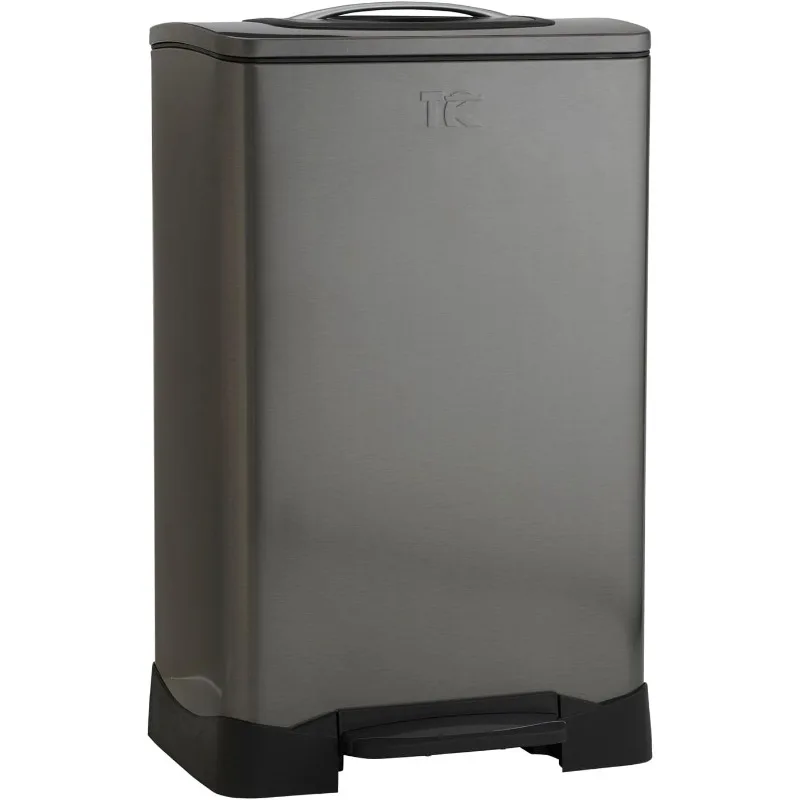 Household Essentials TK10XL-1 Trash Krusher 50L, 50 Liter, Black Stainless