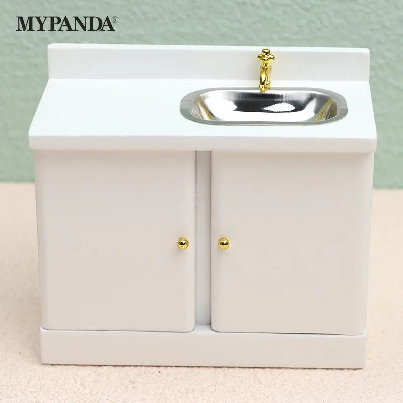 

1:12 Dollhouse Miniature Furniture Wash Basin Sink Model DIY Accessories Bathroom Decoration