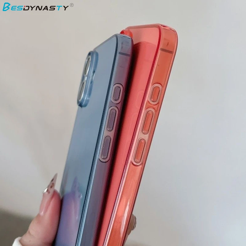 Luxury Crystal Candy Color Transparent Shockproof Case with Clear Back Cover