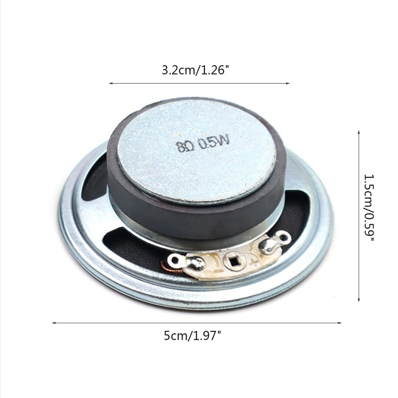 2Pcs 0.5W 8Ohm Internal Mini Magnet Speaker Loudspeaker 50mm stereo speaker tweeter audio speakers kit midrange speakers