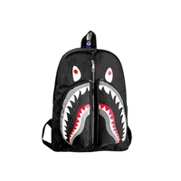 2023 New Shark School Bag Personalized Graffiti Student Backpack Men's and Women's Fashion Trend Travel Bag 2