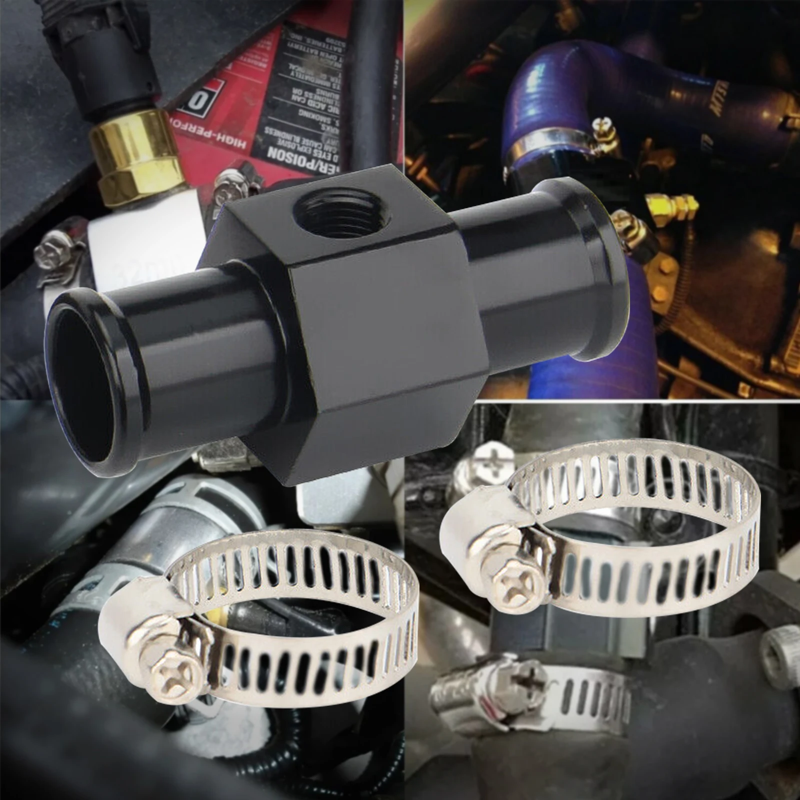 Sensore Temperatura Acqua Sensore Temperatura Acqua Tubo Radiatore Orologio Temperatura Acqua Auto Giunto Tubo Sensore Indicatore Adattatore Liquido Refrigerante Motore (28 Mm, 30 Mm, 32 Mm - Foto 6