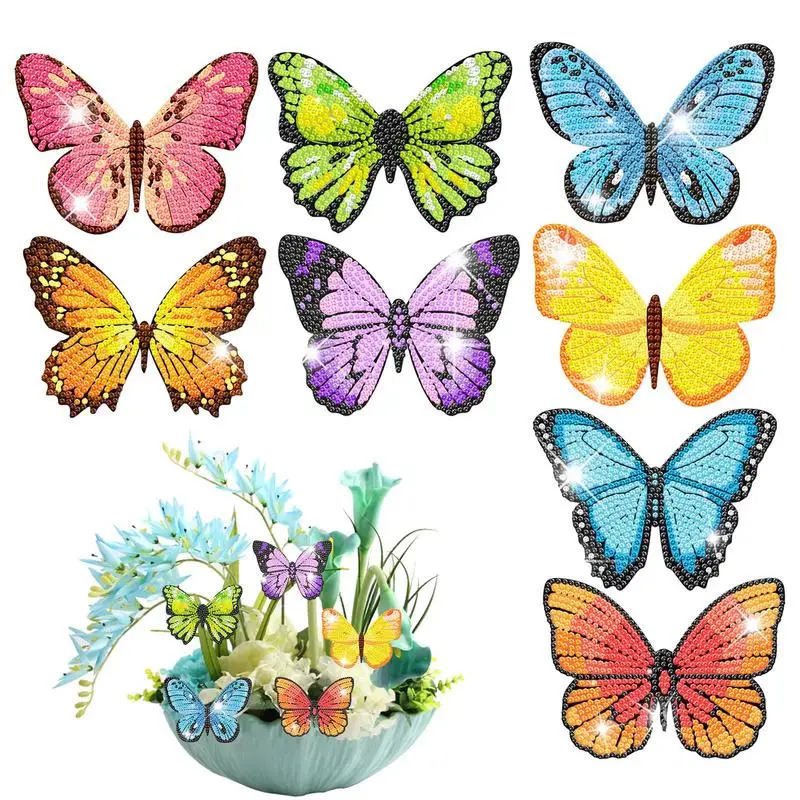 

Butterflies Crystal Rhinestone Painting Kits Butterflies Art With Crystal Rhinestone Full Round Drill Crystal Rhinestone Paint