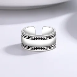Sterling Silver Smooth Surface Simple Women's Wedding Ring - Luxury Jewelry Accessory (Silver J - 0269)