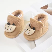 Infant Baby Snow Booties Cartoon Animal Winter Warm Boots Newborn Girls Boys First Walkers Toddler Kids Soft Sole Shoes 0-18M 3