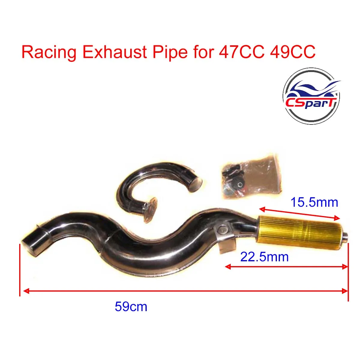 49cc pocket bike exhaust