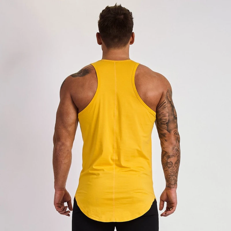 Summer Muscle Fitness Outdoor Tank Top Gym Clothing Men's Sports Running Casual Vest Sleeveless Shirt Bodybuilding Singlet