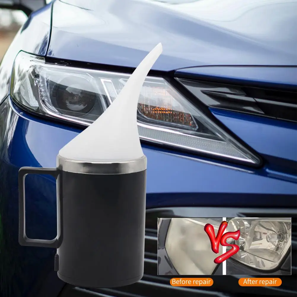 Kit De Restauration Phares Voiture - Spray 355ml + éponge + Serviette, élimine Jaunissement Et Oxydation, Pour Phares Ternis